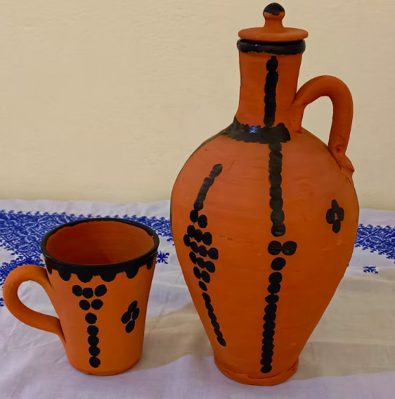 Mug et Jarre en Argile Faits Main